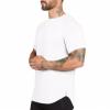 Men's Workout Short Sleeve Cotton Crewneck Muscle T Shirt Gym Bodybuilding Athletic Tee Top (White,XX-Large) view 2