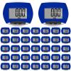 Weewooday Pedometer for Walking Steps and Miles Simple Pedometer Clip on with Large Digital Display Portable LCD Step Counter Bulk Gift for Women Men Adults(Blue,32 Pcs) view 1