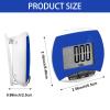 Weewooday Pedometer for Walking Steps and Miles Simple Pedometer Clip on with Large Digital Display Portable LCD Step Counter Bulk Gift for Women Men Adults(Blue,32 Pcs) view 2