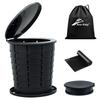 Ann Katy Upgrade XL Retractable Portable Toilet for Adults, Extra Large Portable Travel Floding Toilet, Camping Tall Toilets with Lid for Adults and Kids Compact Potty for Car,Hiking,Beach view 1