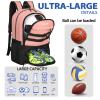 LARIPOP Soccer Backpack Bag with Ball Holder Ventilated Shoe Compartment Large Capacity Youth Sports Gear Bag for Basketball Volleyball Gym view 4