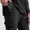 Mens Casual Joggers Pants with Zipper Pockets Multi-Pocket Drawstring Sweatpants Workout Running Cargo Trousers (Black,Medium) view 4