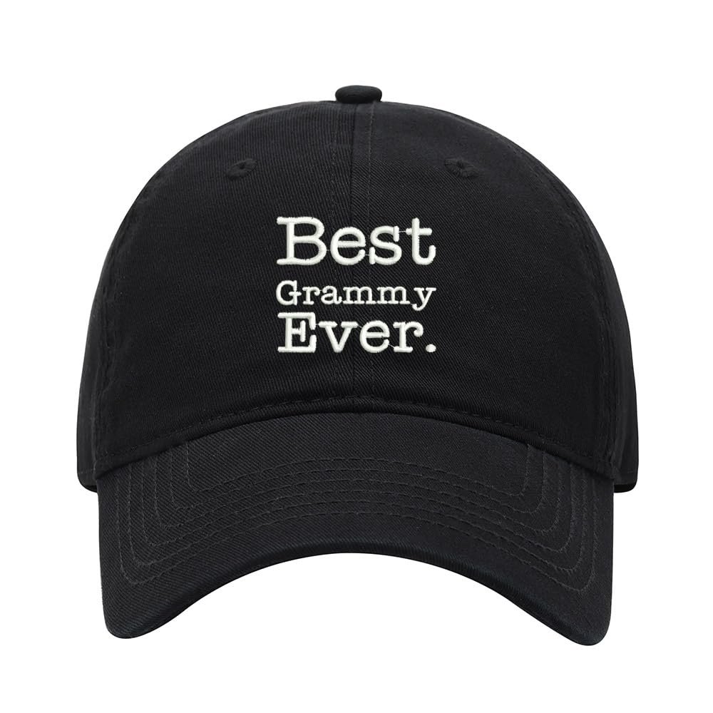Baseball Cap Men Women Best Grammy Ever Embroidered Unisex Classic Adjustable Strapback Dad Hat (7 1/2,Black)