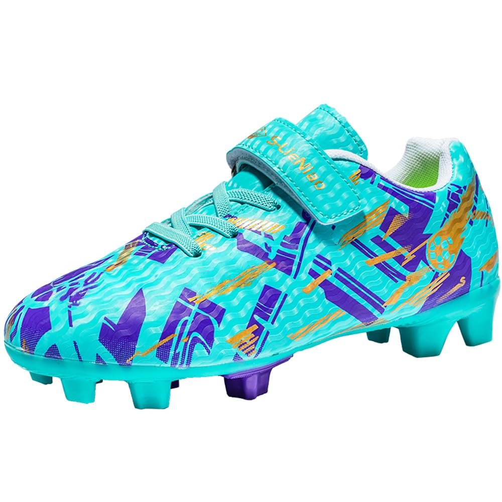 DISRATEBLU Kids Soccer Shoes Boys Football Cleats Professional Athletic Outdoor Trainning Football Shoes Youth Girl Turf Soccer Cleats