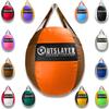 OutSlayer Wrecking Ball Heavy Bag 70 Lb - Boxing, MMA, Muay Thai Training - Custom Colors - Unfilled/Soft/Filled - USA Made (Orange/Brown, Unfilled)