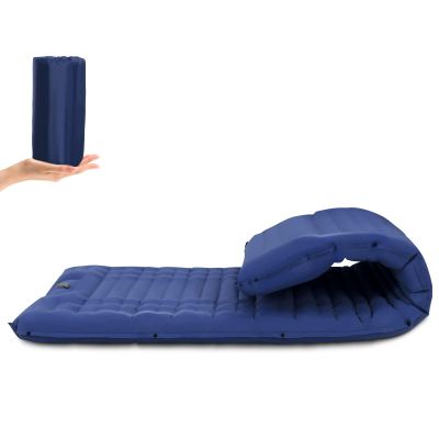 Lorpect Inflatable Camping Sleeping Pad with Pillow, Thick 4.5 Inch Portable Sleeping Pad, Lightweight Sleeping Mat for Camping, Backpacking, Hiking