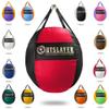 OutSlayer Wrecking Ball Heavy Bag 70 Lb - Boxing, MMA, Muay Thai Training - Custom Colors - Unfilled/Soft/Filled - USA Made (Red/Black, Unfilled) view 1