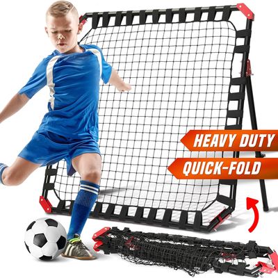 Soccer Rebound Net - Skill Training Gifts, Aids & Equipment for Kids & Teens | Portable Kick-Back Rebounder, Football Team Exercises & Solo Practice