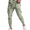 Mens Casual Joggers Pants with Zipper Pockets Multi-Pocket Drawstring Sweatpants Workout Running Cargo Trousers (Green,Medium) view 2