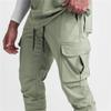 Mens Casual Joggers Pants with Zipper Pockets Multi-Pocket Drawstring Sweatpants Workout Running Cargo Trousers (Green,Medium) view 3