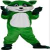 Green Raccoon Mascot Costume Adult Size for Men & Women with Built-in Fan Inside the Head view 3
