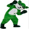 Green Raccoon Mascot Costume Adult Size for Men & Women with Built-in Fan Inside the Head view 4