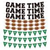BESPORTBLE 3sets Football Theme Birthday Party Banner Hanging Decoration Lightweight Paper Bunting for Boys and Girls and Adults for Game Day Celebrations and Sports Events view 1