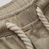 Maiyifu-GJ Cotton Linen Joggers Pants for Men Summer Casual Drawstring Sweatpants Loose Fit Running Workout Trousers (Khaki,Large) view 3