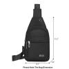 Banelu Small Sling Backpack Crossbody Sling Bag for Men Women, Chest Bag Daypack Fanny Pack Cross Body Bag for Outdoors Hiking Traveling - Black view 2
