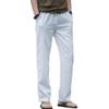 Maiyifu-GJ Cotton Linen Joggers Pants for Men Summer Casual Drawstring Sweatpants Loose Fit Running Workout Trousers (White,3X-Large) view 1