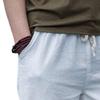 Maiyifu-GJ Cotton Linen Joggers Pants for Men Summer Casual Drawstring Sweatpants Loose Fit Running Workout Trousers (White,3X-Large) view 2