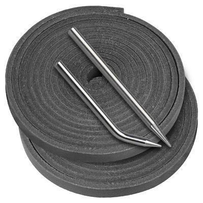 Baseball Glove Lace, Mitt Lace Repair Kit Softball 2 Leather Laces and 2 Lacing Needles for Catcher's Glove (Gray)