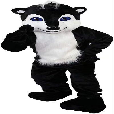 Eamior Black Raccoon Mascot Costume Adult Size for Men & Women with Built-in Fan Inside the Head