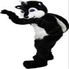Eamior Black Raccoon Mascot Costume Adult Size for Men & Women with Built-in Fan Inside the Head view 3