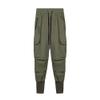 Mens Casual Joggers Pants with Zipper Pockets Multi-Pocket Drawstring Sweatpants Workout Running Cargo Trousers (Dark Green,X-Large)