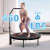 Amzmoon 40 inch Rebounder for Adult,450 LBS Fitness Mini Rebounder with Adjustable Foam Handle,Foldable Exercise Rebounder for Indoor Workout view 2