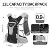 IX INOXTO Hydration Pack Backpack, Lightweight Water Backpack with 2L Hydration Bladder Daypack for Men Women,Running Hydration Vest for Trail Running Hiking Cycling Race Climbing (Black Grey - 2L) view 2
