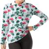 GGOV Women's Golf Polo Shirts Long Sleeve Workout Tops UPF 50+ Sun Protection Quick Dry Lightweight Active Tennis Shirts Flamingo view 1