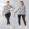 GGOV Women's Golf Polo Shirts Long Sleeve Workout Tops UPF 50+ Sun Protection Quick Dry Lightweight Active Tennis Shirts Flamingo view 2