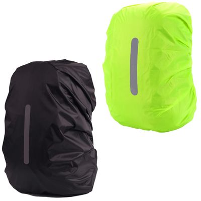MOPHOEXII 2 Pack Waterproof Backpack Rain Cover, Ultralight Compact Portable Reflective Backpack Rain Cover,for Hiking, Camping, Traveling