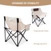 Portable Folding Chair for Sauna, Fast Folding Chair with Carry Bag and Side Pocket Chairs for Adults, Carry Chair for Camping, Tailgates, Beach, and Sports(Black) view 4