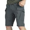 Mens Tactical Hiking Shorts Outdoor Cargo Shorts, Lightweight Wear-Resistant Breathable Fishing Cargo Pocket Shorts Gray view 1