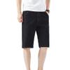 JEsilunmaMY Men's Stretchy Jeans Shorts Plus Size 5 Pocket Distressed Denim Shorts Summer Beach Shorts with Elastic Waist (Black,32) view 1