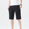 JEsilunmaMY Men's Stretchy Jeans Shorts Plus Size 5 Pocket Distressed Denim Shorts Summer Beach Shorts with Elastic Waist (Black,32) view 3
