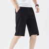 JEsilunmaMY Men's Stretchy Jeans Shorts Plus Size 5 Pocket Distressed Denim Shorts Summer Beach Shorts with Elastic Waist (Black,32) view 4