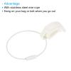 PATIKIL Flying Disc Clip with Wire Cable, 2 Pack Sport Disk Hanger Hook Holder for Carrying Organizing Discs, White view 4