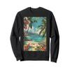 Peaceful Vintage Tropical Hawaii Vacation Aesthetic Sweatshirt view 1