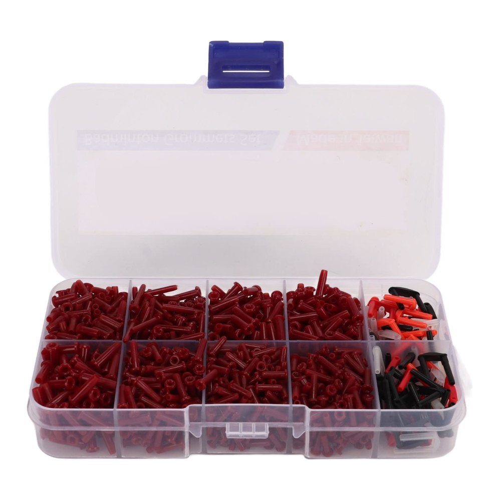 Nylon Badminton Racket Grommet, Portable Box Assortment Kit with Single Line Hole Double Line Hole for Stringing