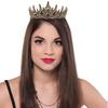 Black Crown for Women, Gothic Crystal Princess Tiaras Rhinestone Queen Headband Halloween Costume Hair Accessories, Birthday Prom Pageant Party Coming of Age Ceremony Photo Props view 4
