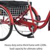 TUOKE Adult Trikes 26 inch Wheels Low Step-Through with Cargo Basket/Full Assembly ToolAdult Tricycles Three Wheel Trike Bike Cruiser 7 Speed, Suitable for Women, Men, Seniors view 4