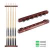 MoyanSuper Pool Cue Rack Wall Mounted Rack Billiard/Pool Cue Wall Rack Cue Rest Cue Stick Holder (Burgundy / 6 Cues) view 1