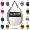 OutSlayer Wrecking Ball Heavy Bag 70 Lb - Boxing, MMA, Muay Thai Training - Custom Colors - Unfilled/Soft/Filled - USA Made (White/Gray, Unfilled) view 1