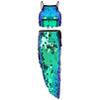Agoky Women's Shiny Sequin Latin Dance Skirts Ballet Tops with Lace-up Waist Side Split Skirts Green Medium view 1