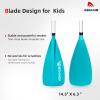Abahub Kids SUP Paddle - 3 Piece Adjustable Stand Up Paddle Board Paddles 55" - 70",Durable, Lightweight & Floating Paddleboard Oar,Teal view 4