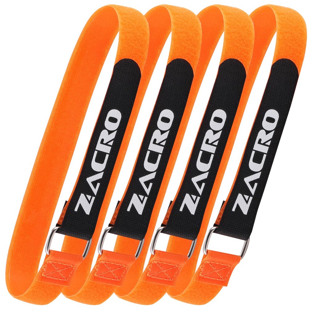 Zacro Bike Rack Straps, 4 PCS Adjustable Bike Wheel Strap with Upgraded Gel Grip & Stonger Metal Buckle, 24/31.5 Inches Anti-Slip Bicycle Tire Stabilizer Strap (Black)
