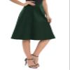 Urban CoCo Women's A-Line Elastic High Waist Flare Work Midi Knee Length Stretchy Skirt(M,Backish Green) view 2