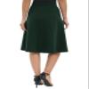 Urban CoCo Women's A-Line Elastic High Waist Flare Work Midi Knee Length Stretchy Skirt(M,Backish Green) view 4