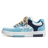 NCNDB Men's Retro Trendy Casual Shoes with Contrasting Color Patchwork Skateboard Sneaker Size 6.5 Cyan view 1