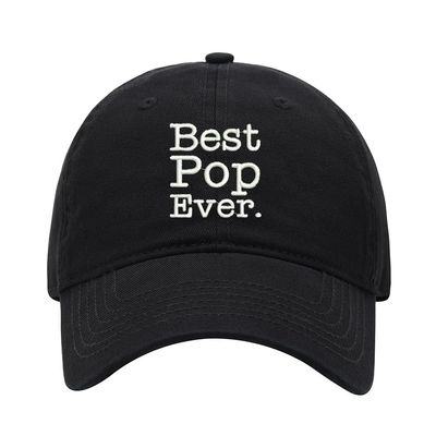 Baseball Cap Men Women Best Pops Ever Embroidered Unisex Classic Adjustable Strapback Dad Hat (7 1/2,Black)