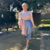 HOTOUCH Casual Skirts Work Satin High Waist Skirts for Women Midi Length Party Silk Skirt Light Blue Medium view 3